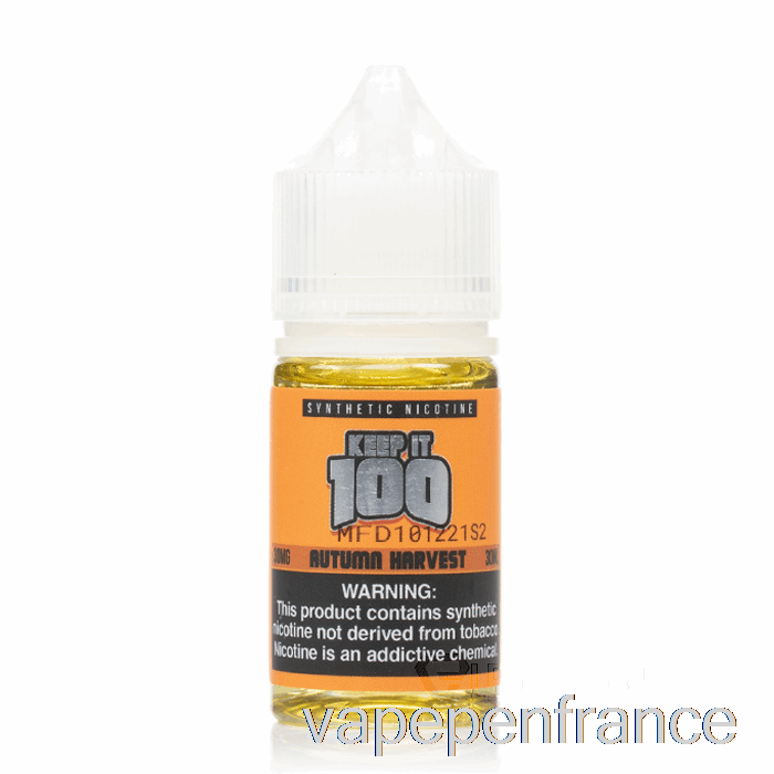 Sels De Récolte D'automne - Keep It 100 E-liquide - 30 Ml 50 Mg Stylo Vape